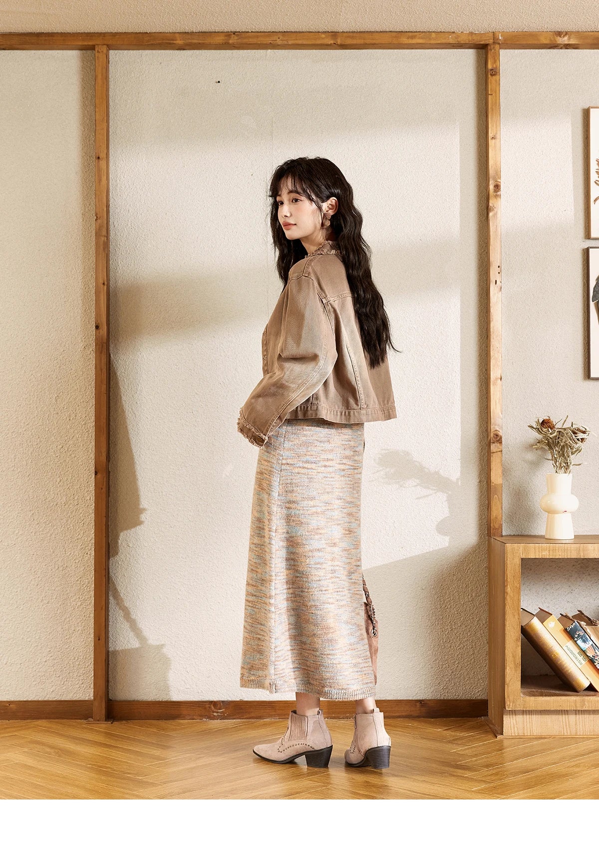 MISHOW Women's French Retro Denim Jacket 2024 Autumn Short 100Cotton Streetwear Top Wide-waisted Single Breasted Coat MXD43W0391