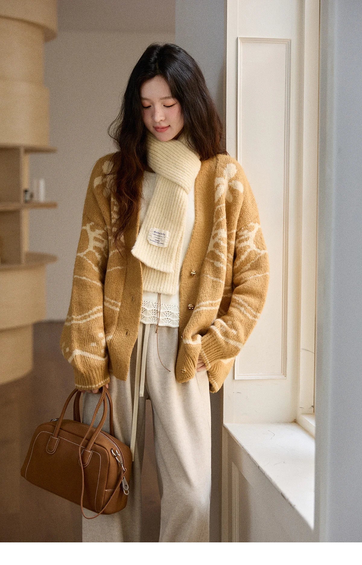 MISHOW Wide-leg Pants for Women 2025 Autumn Winter High Waist Straight Lace-up Loose Pants Retro Casual Slim Pants MXE89K1100