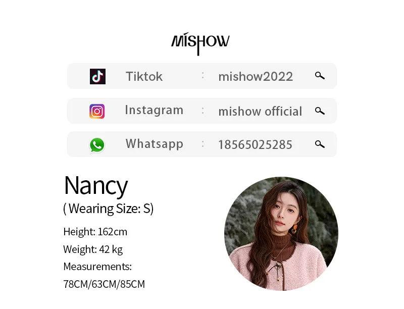 MISHOW Cotton Padded Warm Jacket Women 2025 Thickened Fur O-neck Coat Fold Over Contrasting Cuffs Windproof Outerwear MXE92W0986