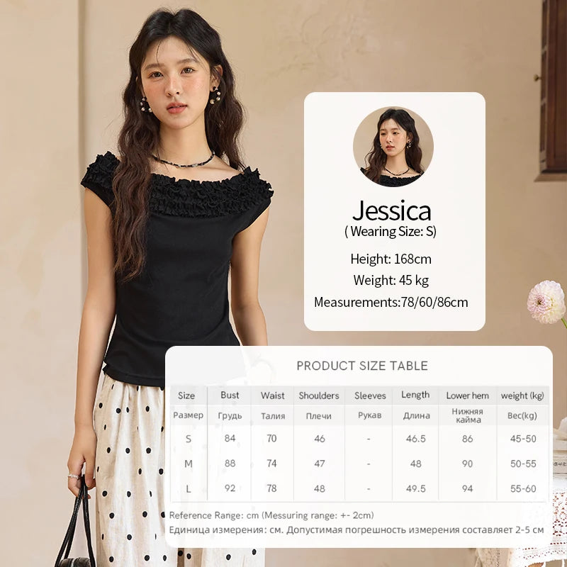 MISHOW French Stringy Selvedge One Neck T-shirt for Women Summer 2025 Raglan Sleeves Wool Short Top Sexy Solid Tees MXE34T0605