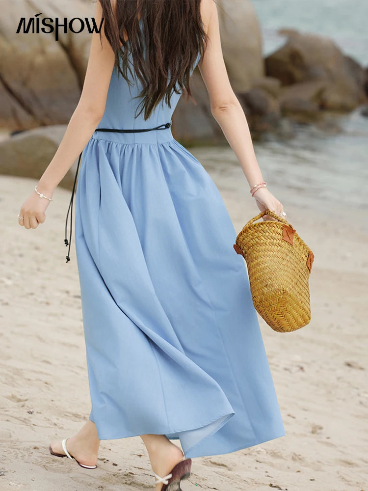 MISHOW Korean Halter Neck Slimming A-Line Dress MXE31L2221