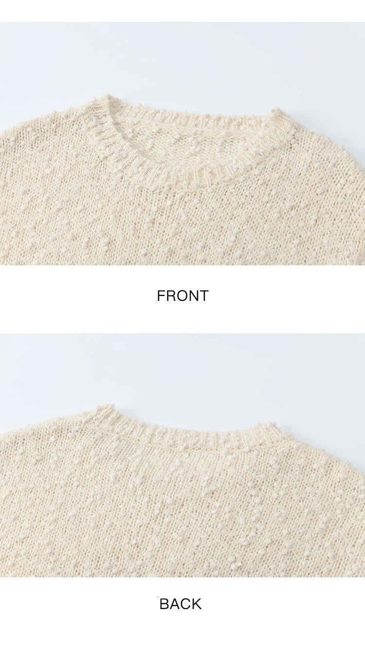 MISHOW Sweater Woman Wool 2025 Autumn New Belt Waist Design Drop Shoulder Sleeves Knit Top Commute Pullover Women MXE46Z2582