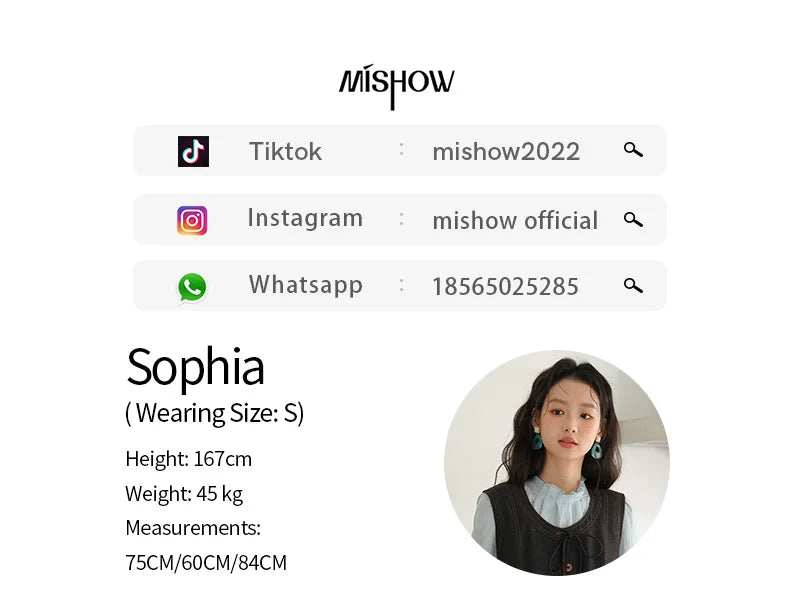 MISHOW High Waist Pleated Umbrella Denim Skirt 2025 Autumn A-LINE Deep Blue Skirts Female One Button Casual Skirts MXE41B2372