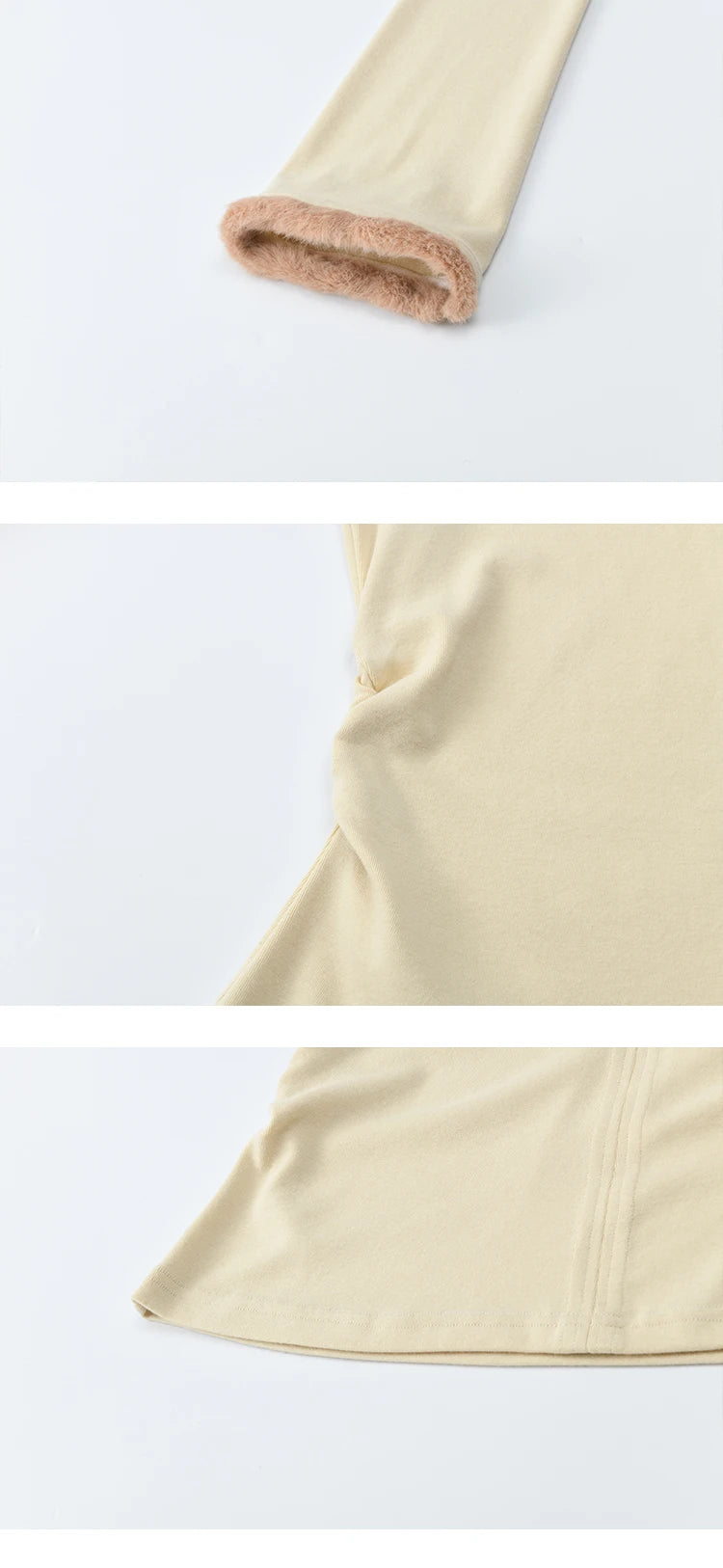 MISHOW Woman Sweaters 2025 Autumn Winter Apricot Brushed Knitted Bottoming Pullovers Pleated Design Casual Loose Top MXE48Z2517