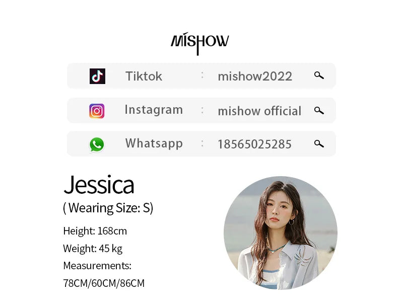 Mishow Blue Striped Square Collar Camisole MXE31Z1221