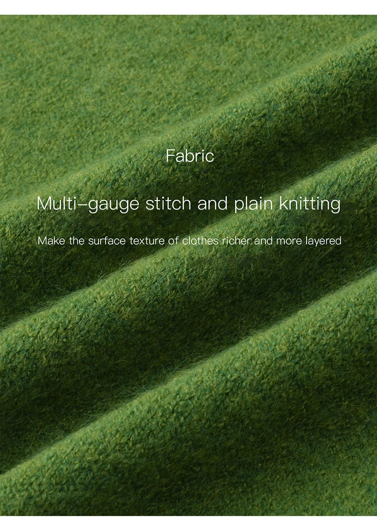 MISHOW Retro Flower Embroidery Cardigan for Women 2025 Round Neck Single Breasted Buckle Loose Knit Autumn Cardigan MXE46Z2588