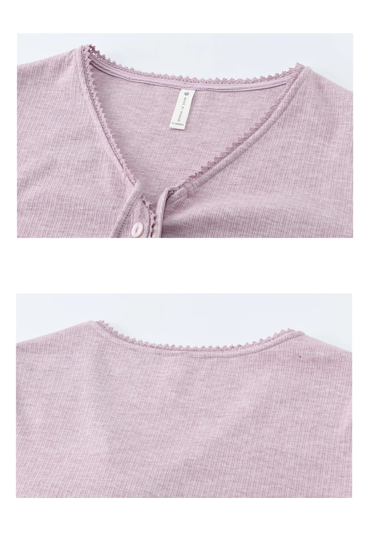 MISHOW Women's Purple Knitted Two-Piece Set 2026 Spring Knitted V-neck Lace-Up Cardigans Camisole Irregular Tops Set MXF13Z2998