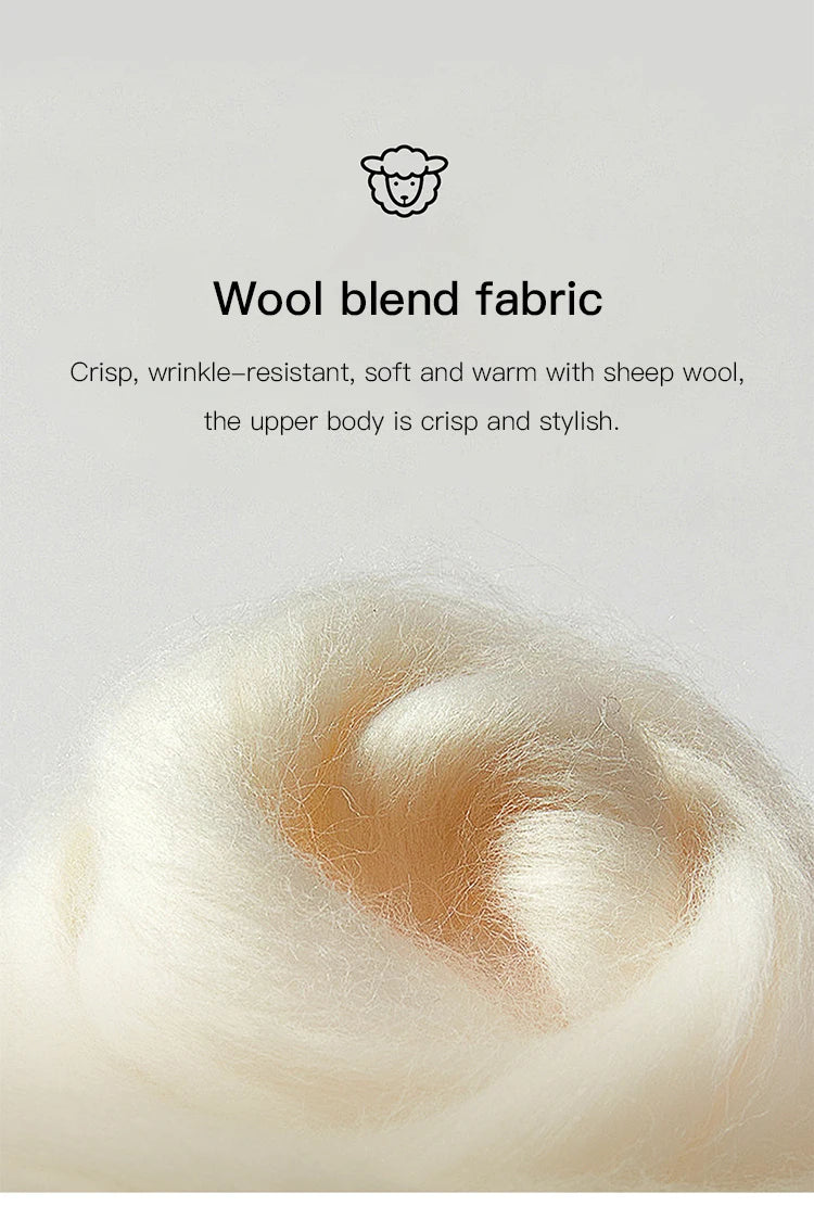 MISHOW Coat for Women 2025 Autumn Winter Khaki Asymmetrical Design Shell Flower Embroidery Lace-up Short Casual Coat MXE49W0854