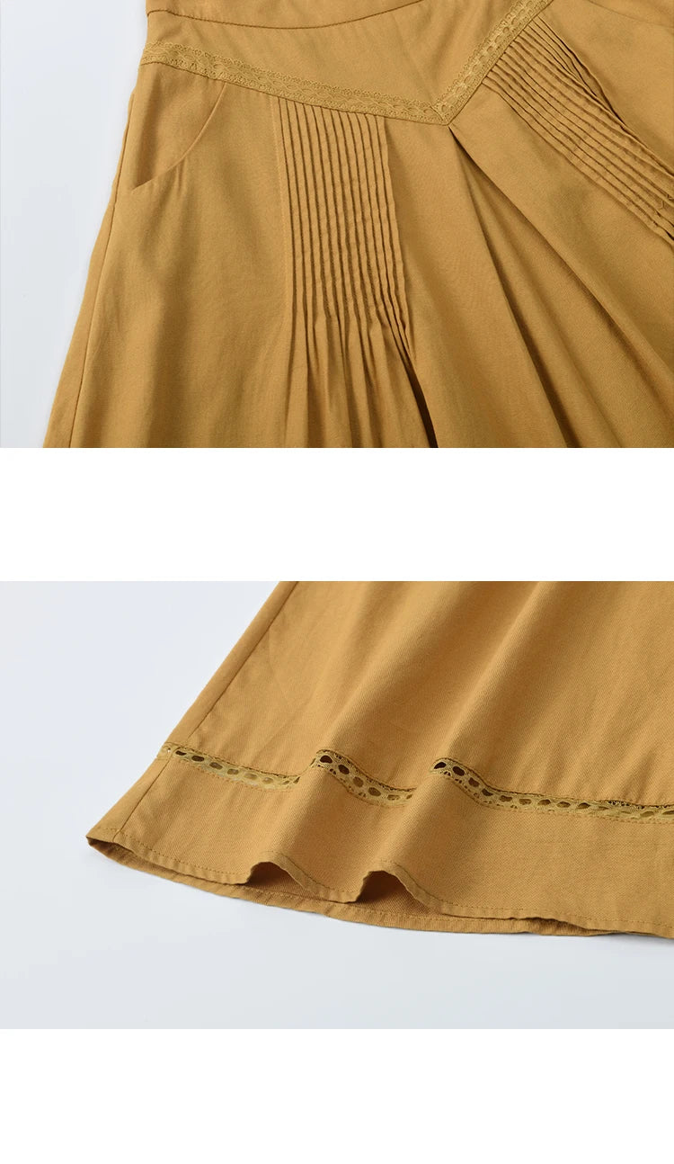 MISHOW Fashion High Waist Skirts for Woman 2025 Summer New Ladies Casual Pocket Bottom Spliced Hollow Out Lace Skirts MXE35B0724