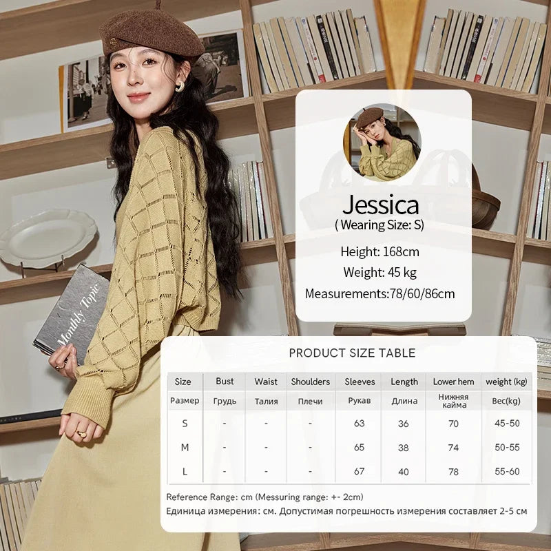 MISHOW Hanging Neck Dress Knitted Cardigan Separately 2024 Autumn Hollow Short Top Knitted Patchwork Sleeveless Dress MPD42L2040