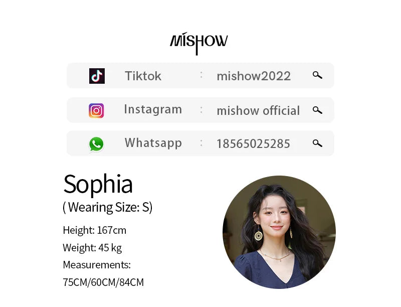 MISHOW Women's Two Piece Set 2025 Summer Spliced Lotus Leaf Edge V-neck Blouse Fashion Geometric Wide Leg Pants Set MXE39T0670