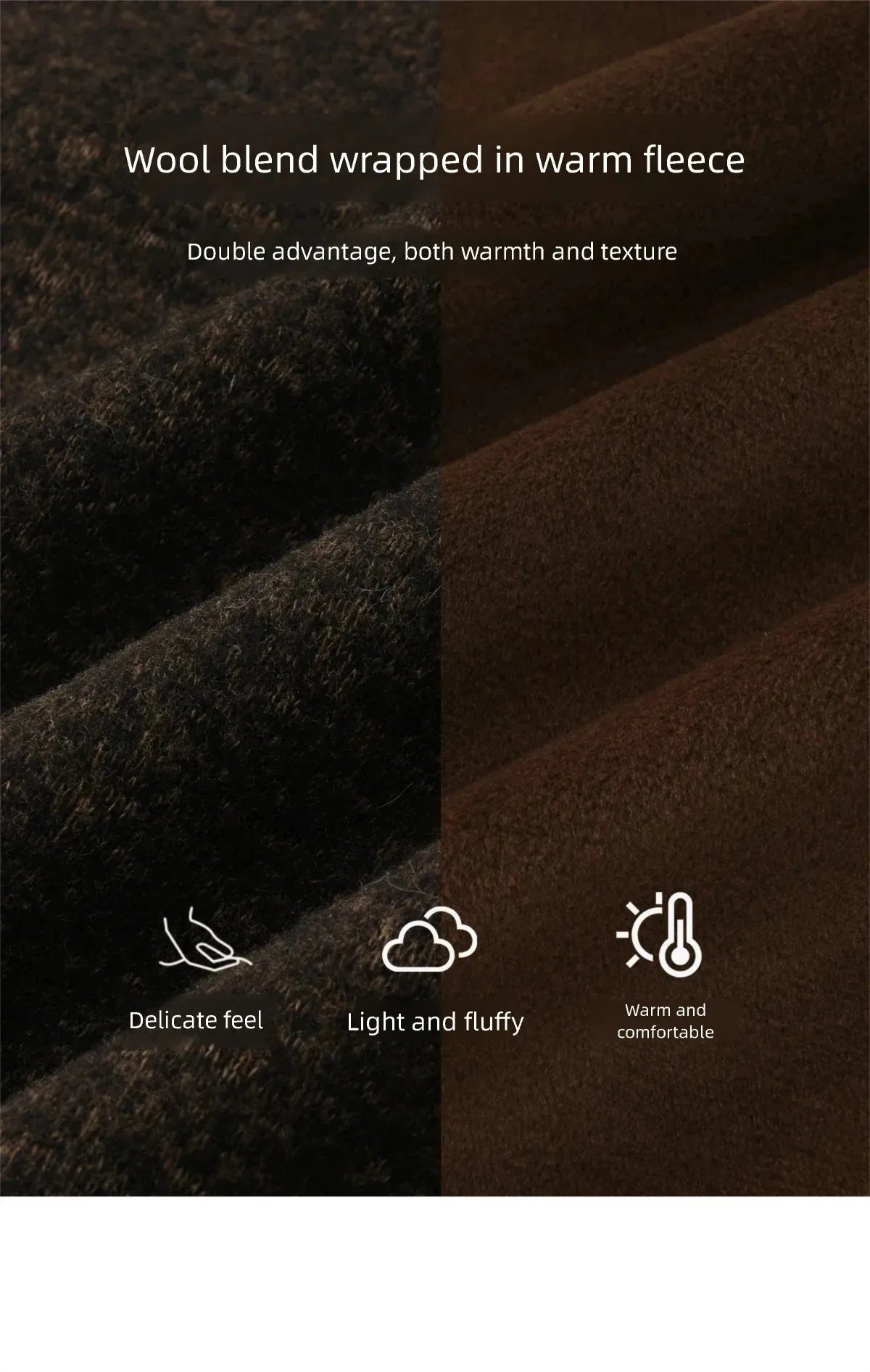 MISHOW Women's Brown Two-Piece Set 2025 Winter Faux Fur Hood Sweatshirt Elastic Waist Wide-Leg Pants Warm Casual Sets MXE94T1476