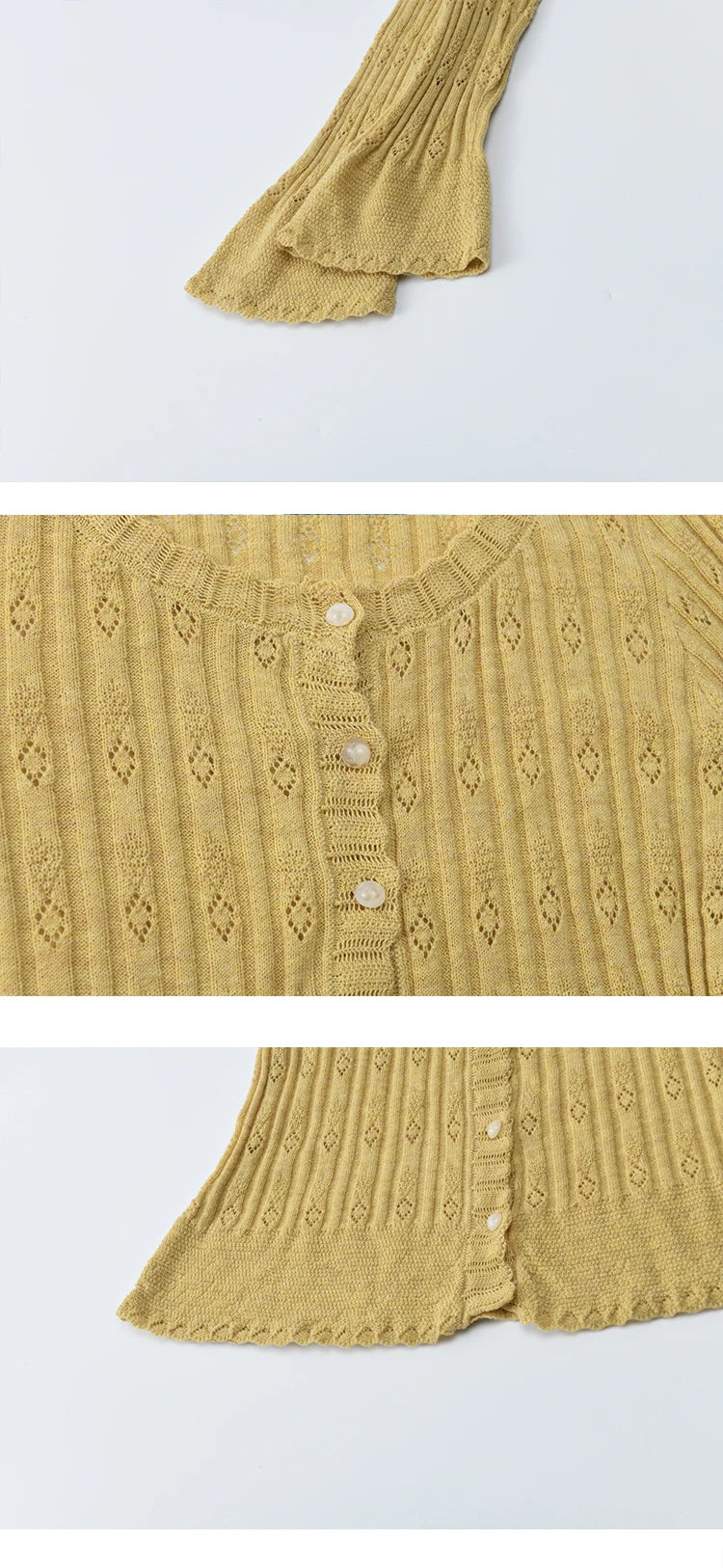 MISHOW Pit Stripe Thin Knitted Sweater for Women Autumn 2025 French Retro Round Neck Cardigan Temperament Casual Top MXE42Z1374