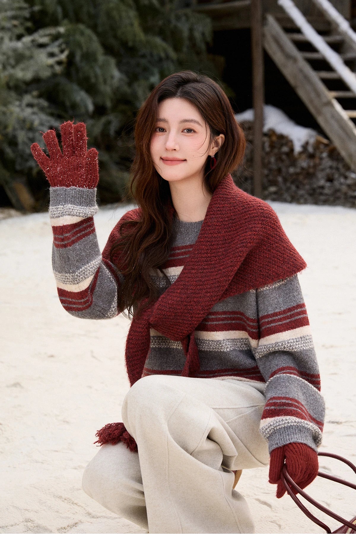 MISHOW Winter Women Knitwear Warm Pullover Sweater Casual Loose Top Knitted Long Sleeve Soft Sweaters Excluding Scarf MXE92Z2828