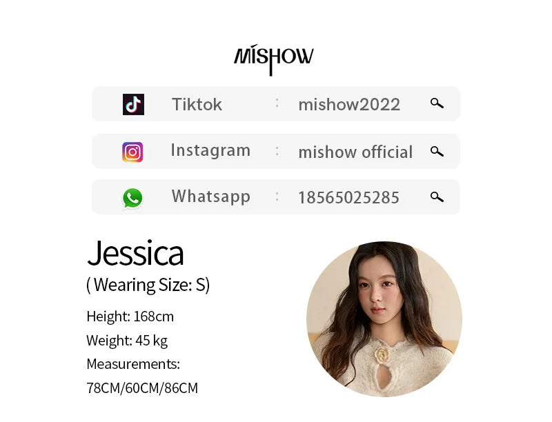 MISHOW Apricot Drawstring Waist Pullovers Women 2025 Winter New Luxury Three-dimensional Flower Hollow Out Sweater MXE88Z2709