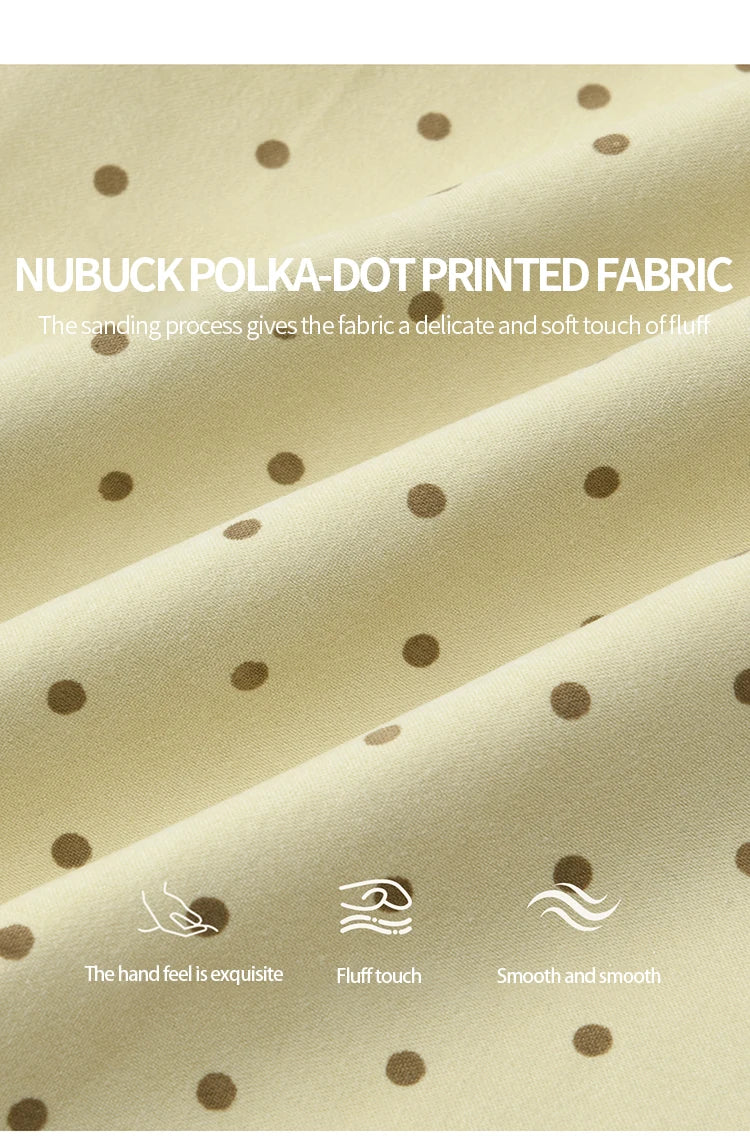 MISHOW Women's Polka Dot Ruffled Shirt 2025 Autumn Vintage Tie Tassel Round Neck Long-Sleeve Top Loose Casual Blouse MXE45X2477