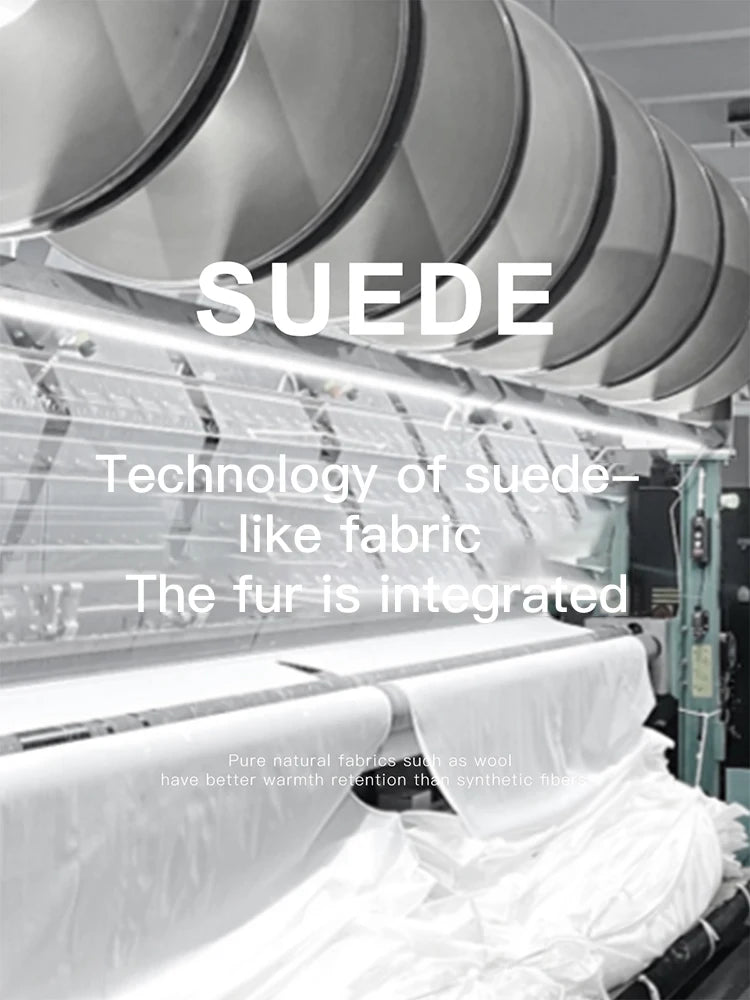 MISHOW Women's Blue Jacket 2025 Winter Blue Plush Turn-down Collar Zip-up Coat Fashion Casual Warm Loose Coat Woman MXE87W0917