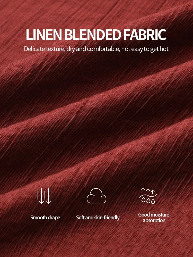 MISHOW Women's Wide Leg Pants 2025 Summer New Office Lady Fashion High Waist Casual Pocket Red Pants Female Clothing MXE38K0952