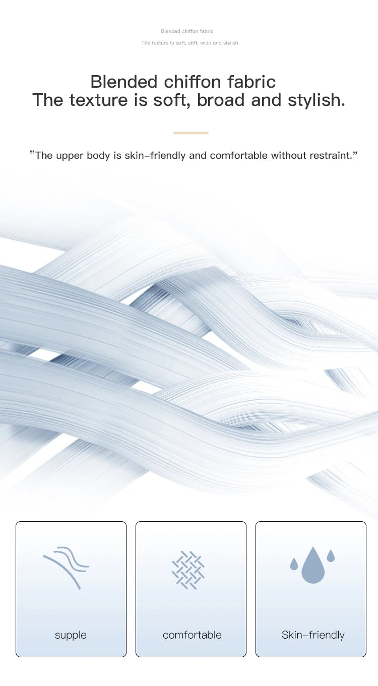 MISHOW Women's Shirt 2025 Autumn Blue Polka Dot Chiffon Loose Shirt Stand Collar Double Row Buckle Lantern Sleeve Top MXE41X1926