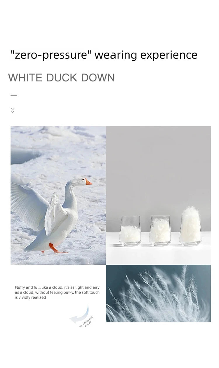 MISHOW Short Lightweight Puffer for Women 2025 Fashion Loose Long-sleeved Down Jacket Detachable Fur Collar Warm Coat MXE87Y0084