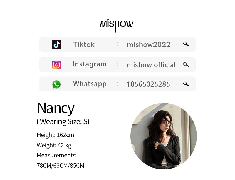 MISHOW Women Casual False Two Pieces Splicing Knit Wide-legged Pants Separately 2024 Fall Winter Elastic Waist Pants MXD35Z0877