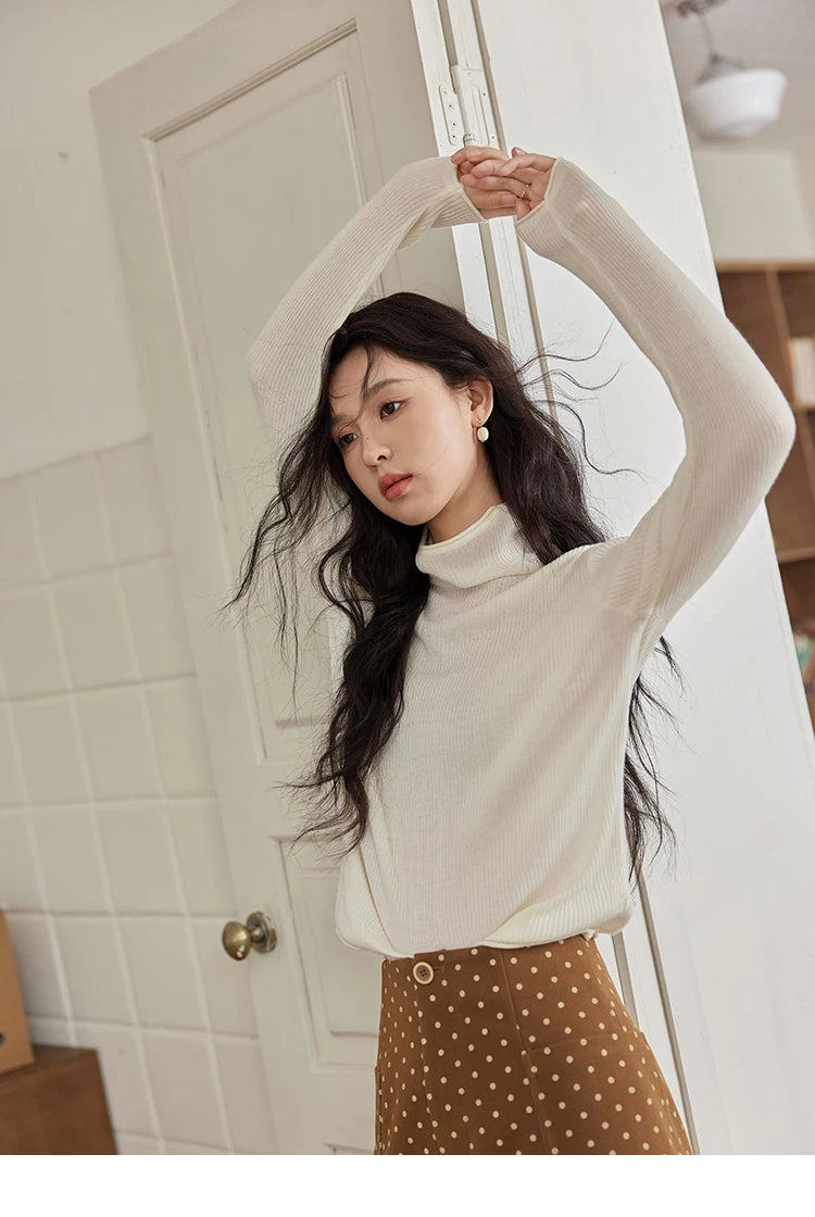 MISHOW French Polka Dot Skirt Women 2024 Winter American Retro High Waist A-line Skirt Symmetrical Side Pockets Skirt MXD34B0576