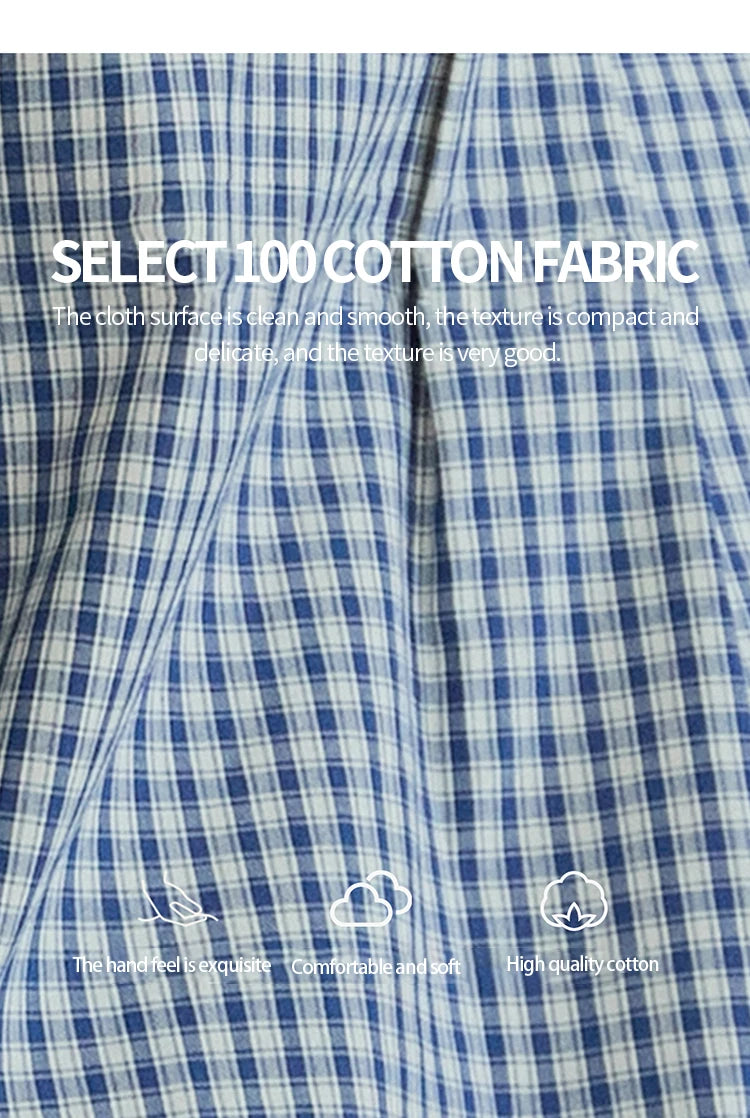 MISHOW Autumn Blue Plaid 100 Cotton Shirts 2025 Doll Collar Dropped Shoulder Sleeves Casual Top Retro Commuter Shirt MXE44C2391