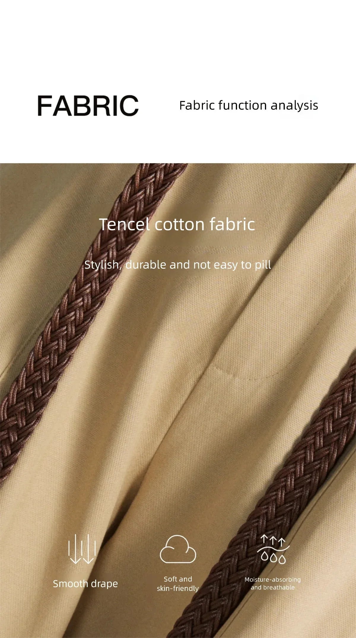 MISHOW Women's Khaki Wide Leg Pants 2026 Spring High Waist Belted Pants Rear Fake Pocket Design Casual Loose Trousers MXF13K1237