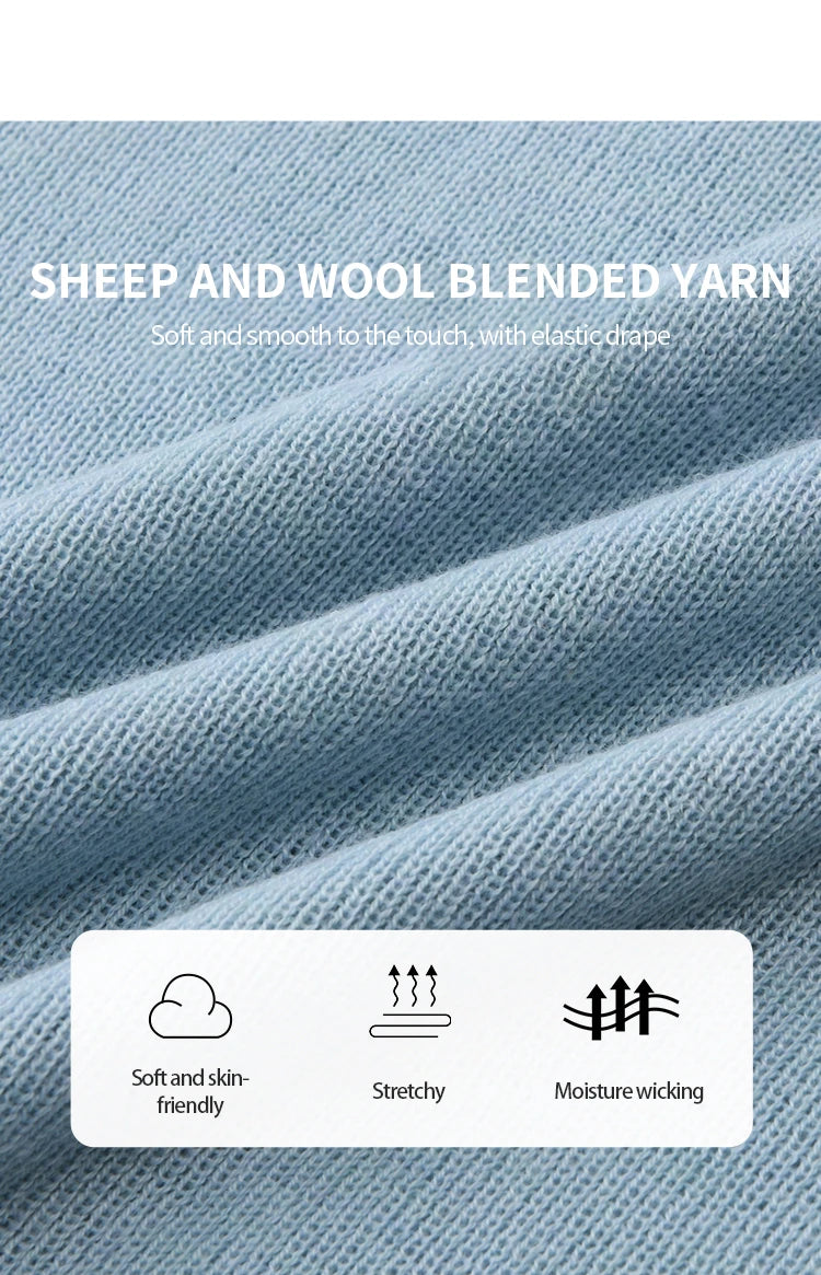 MISHOW Sheep Wool Knitted T-shirt for Women 2025 Summer New Button O-Neck Short Sleeve Blue Top Female Clothing MXE34Z1262