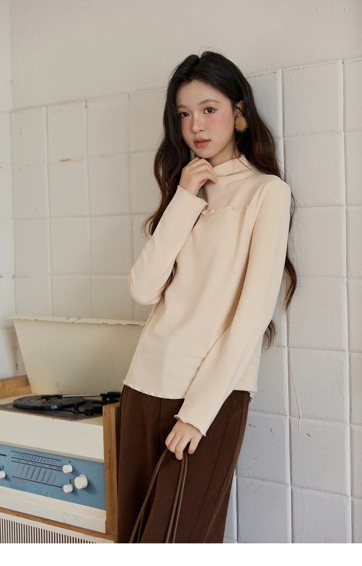 Mishow Multi-Color Thermal Turtleneck Top MXE91Z2784