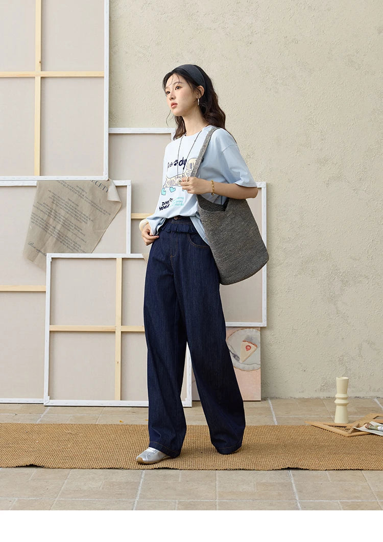 MISHOW Print Summer T-shirts Women 2025 Short Sleeve Round Neck Flocked Puppy Loose Shirt Female Casual Versatile Top MXE33T0542