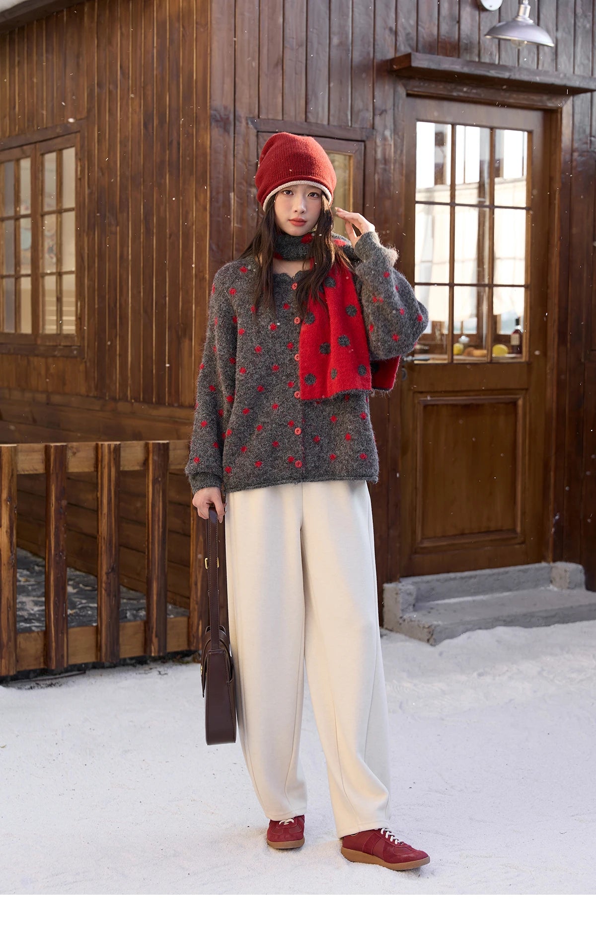 MISHOW Casual Pants for Women 2025 New Fashion Solid Loose Wide-leg Pants Commute Comfortable Women's Winter Pants MXE51K1093