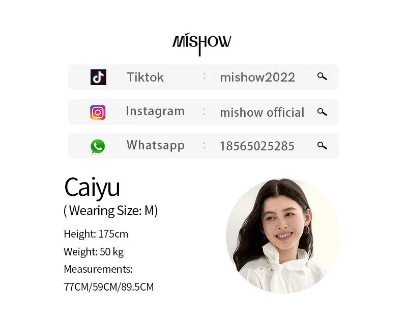 MISHOW Women's White Blouse Spring Bow Tie Neck Lantern Sleeve Patchwork Lace Blouses Casual Elegant Top Office Lady MXF108C0814