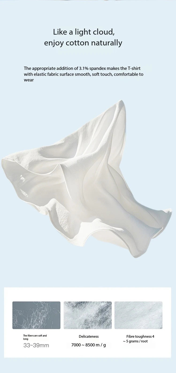 MISHOW Iris Cool Cotton T-shirt for Women Spring 2025 Spray Printing Slim Tees Round Neck Breathable Versatile Top MXE13T0453