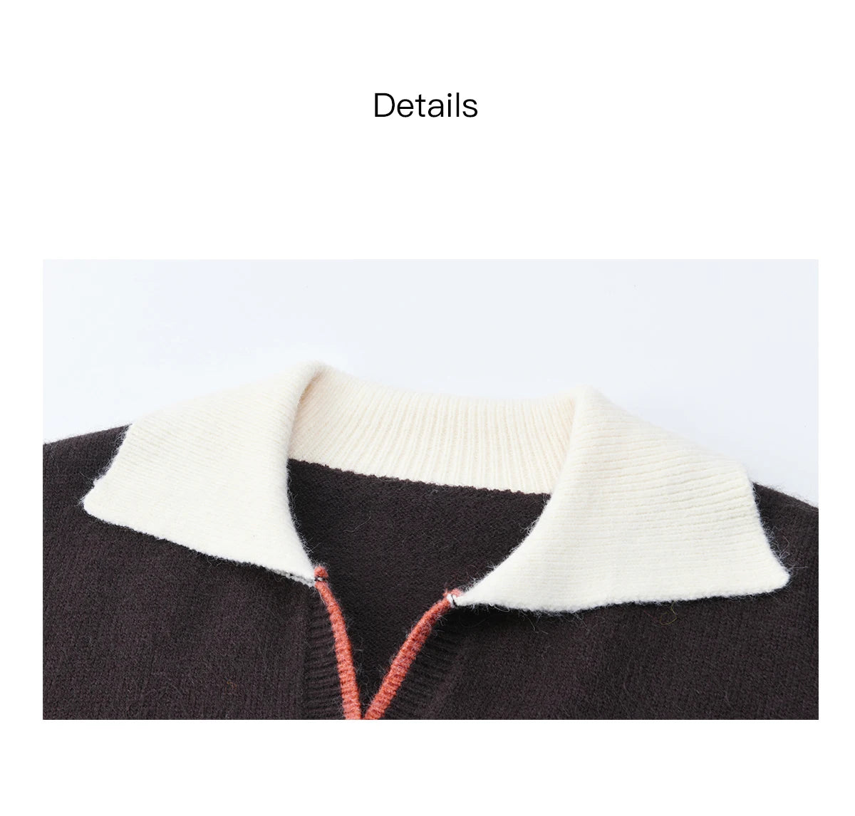 MISHOW Women's Retro Arctic Fleece Cat Sweater 2025 Autumn Winter Color Block Lapel 3D Jacquard Thick Knitted Top MXE90Z2835