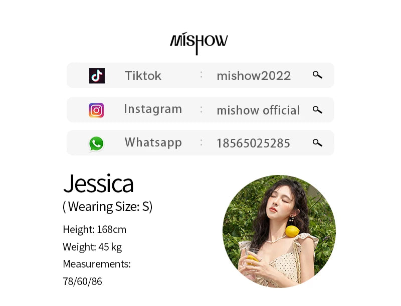 MISHOW Sexy Polka Dot Dresses for Women 2024 Summer New Flying Sleeve Long Fake Two Piece French Dress Woman Clothing MXD28L1902