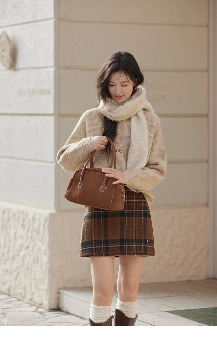 MISHOW Gentle Sweet Sweater Women's 2024 Autumn Winter Cute Emboridery Cartoon Dropped Sleeves Pullovers Sweater Tops MXD54Z0953