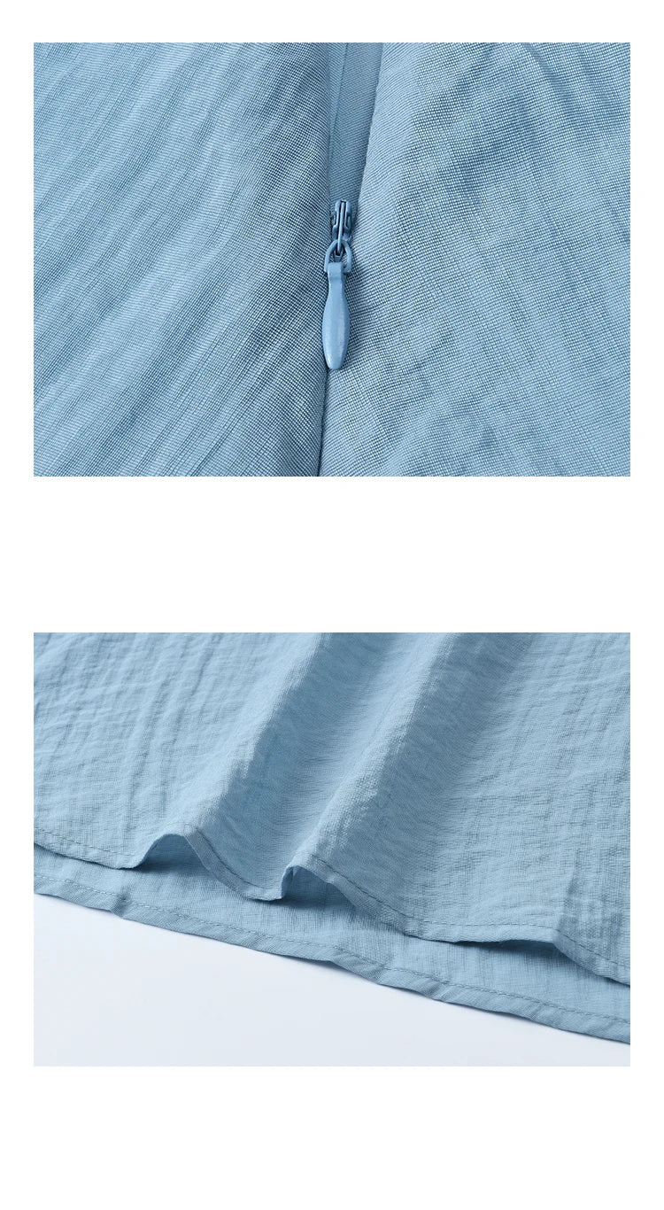 MISHOW Office Lady Summer Vest Skirt Sets Women 2025 Sheel Ribbon Solid Round Neck Tops Loose High Waist Skirt Female MXE32T0556