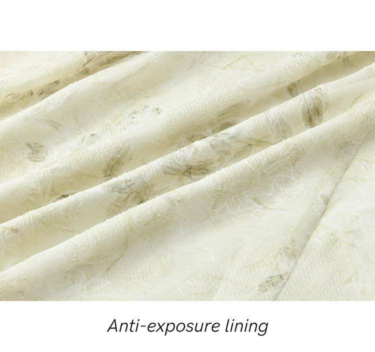 MISHOW Floral V-neck Drawn Tassels Dresses 2025 Spring Summer Hollow Out Lantern Sleeve Dresses Vacation Doll Dress MXE15L2121