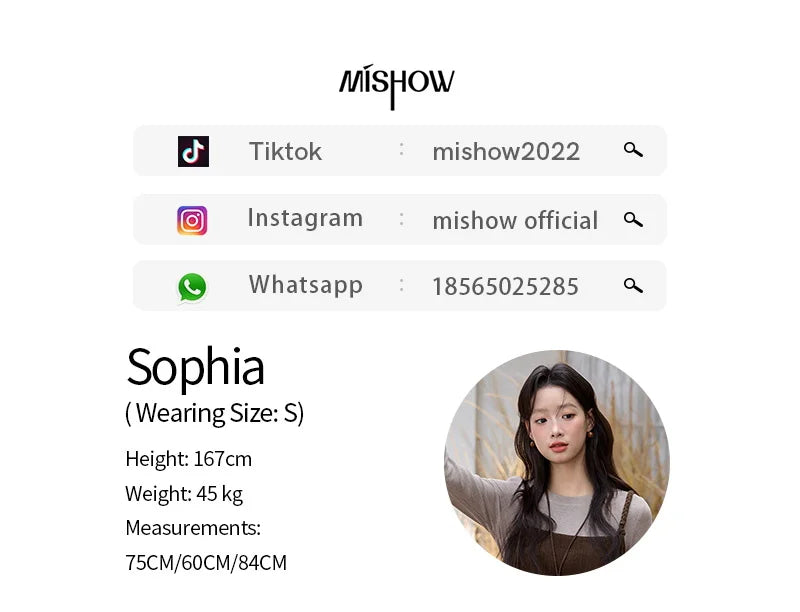 MISHOW Three-piece Suit Women 2025 Retro Brown Vest Wide-leg Pants Gray Long Sleeves Tops Autumn Women's Pants Set MXE49T1422