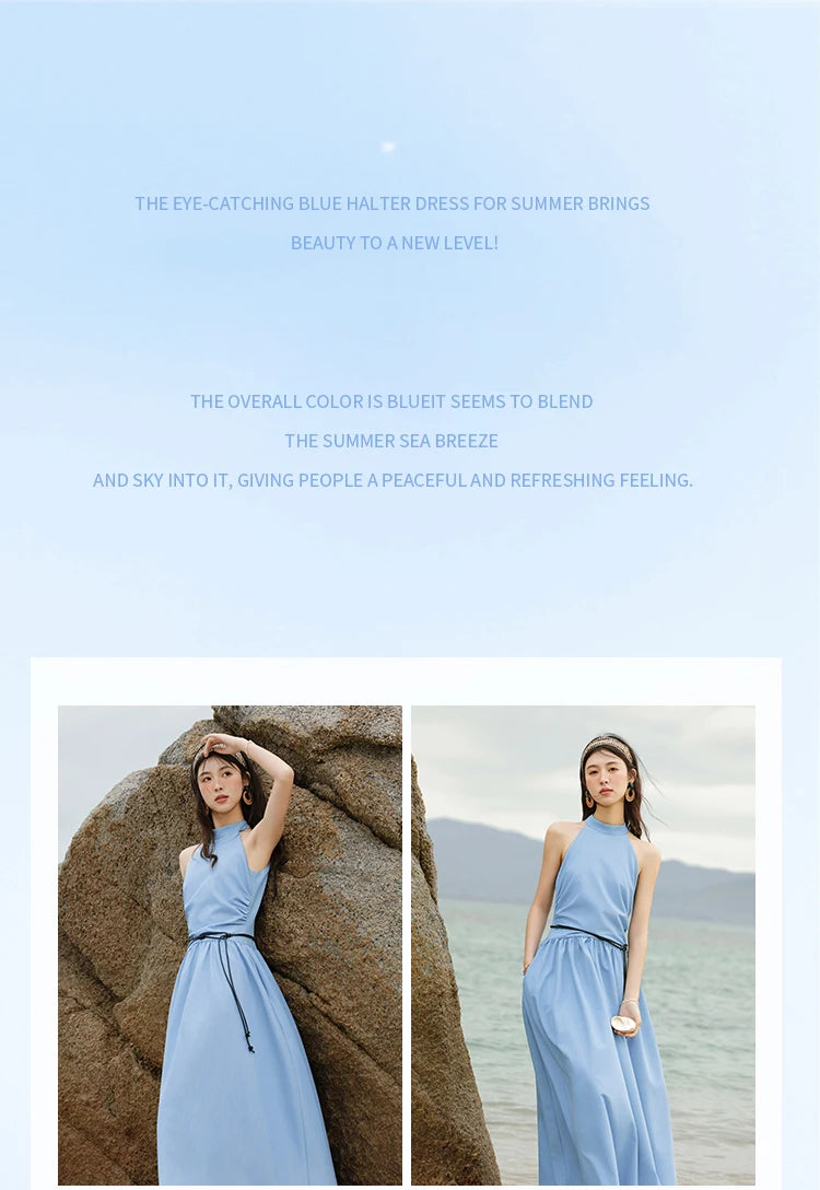 MISHOW Korean Halter Neck Slimming A-Line Dress MXE31L2221