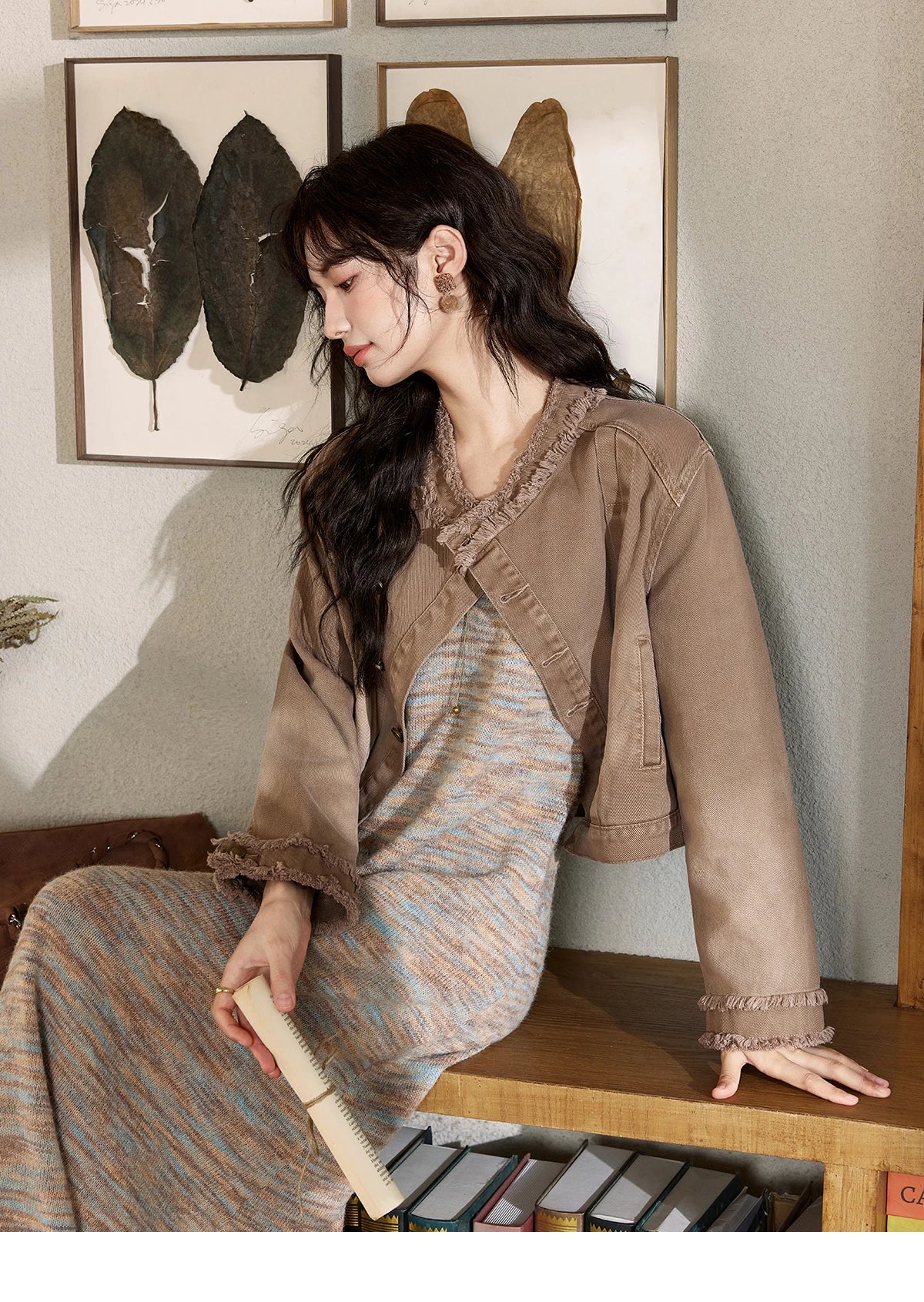 MISHOW Women's French Retro Denim Jacket 2024 Autumn Short 100Cotton Streetwear Top Wide-waisted Single Breasted Coat MXD43W0391