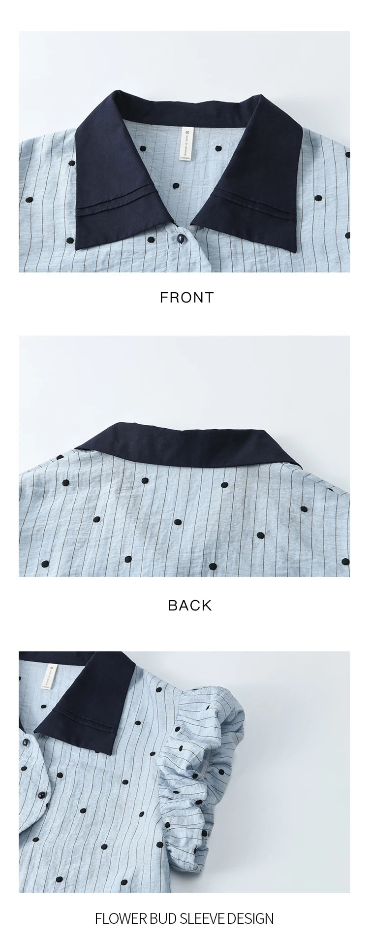 MISHOW Summer Office Lady Blouses Women 2025 Short Sleeve Turn-down Collar Polka Dot Shirts Female Fashion Slim Tops MXE31C0776