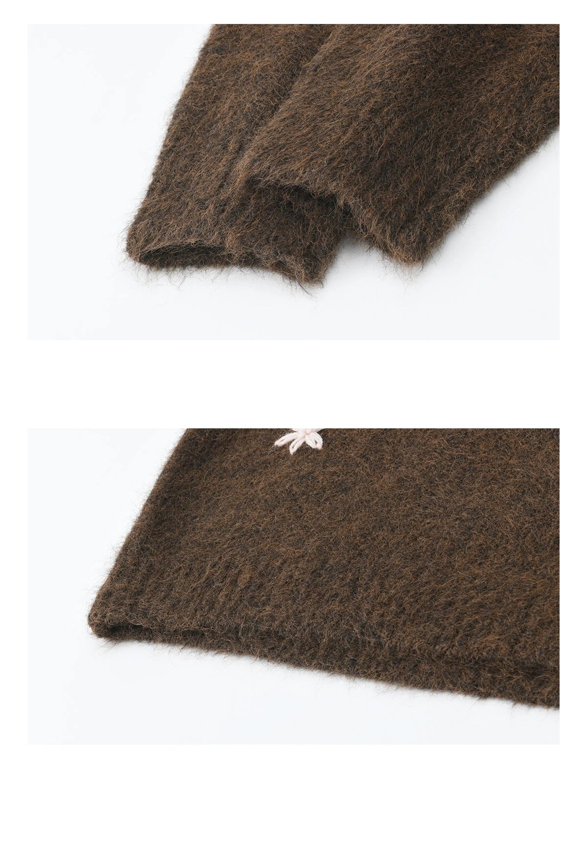 MISHOW Women's Lucky Bottle Jacquard Wool Warm Sweater 2025 Winter 3D Floral Color Block Retro Thickened Knitwear MXE91Z2840