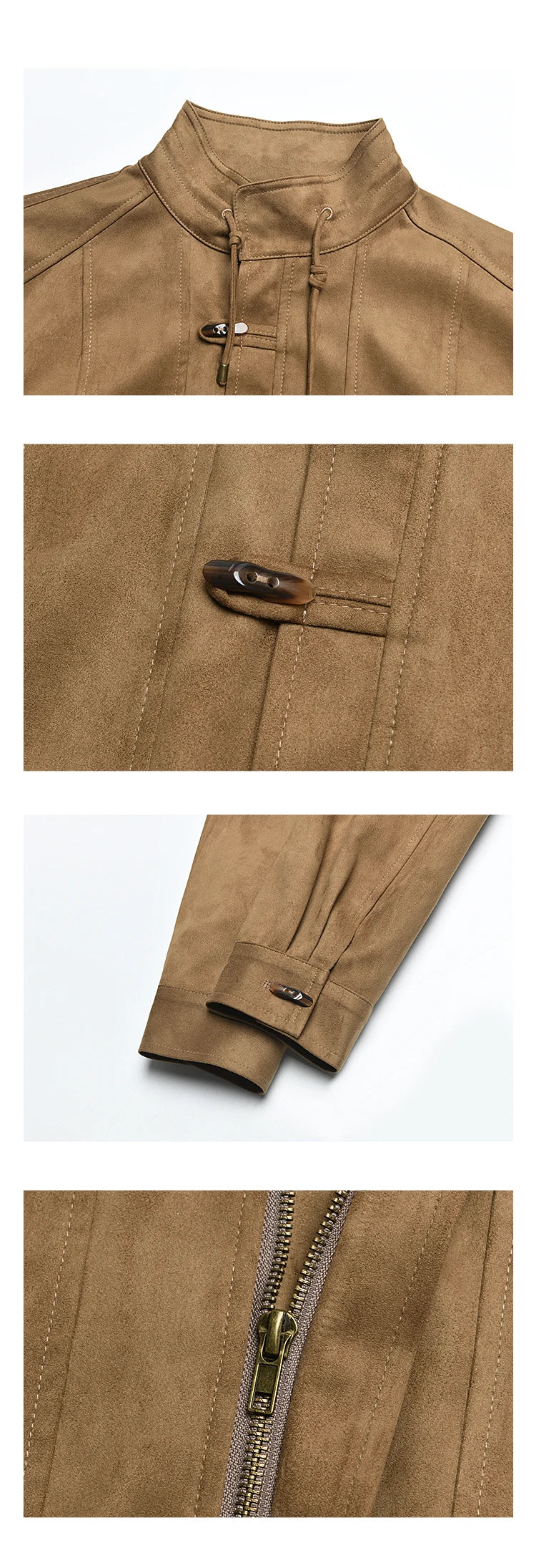 MISHOW Retro Suede Jacket Pleated Skirt Separately for Women 2024 Autumn Short Stand Neck Jacket A-line Short Skirt MXD44W0423