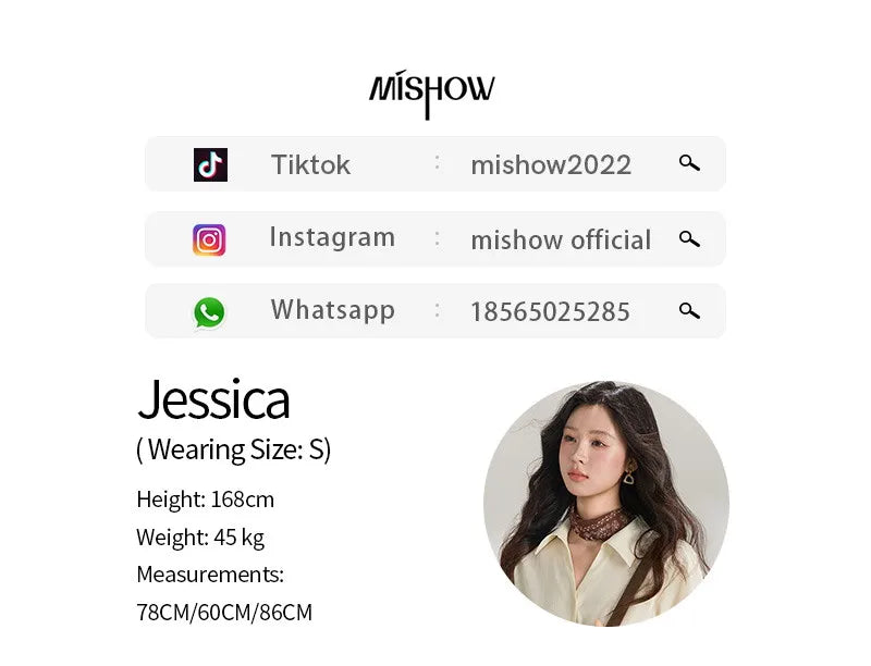 MISHOW Women's Lapel Collar Long Sleeve Shirt 2026 Spring with Belted Waist Casual Loose Soft Beige Shirt Office Lady MXF13C2452