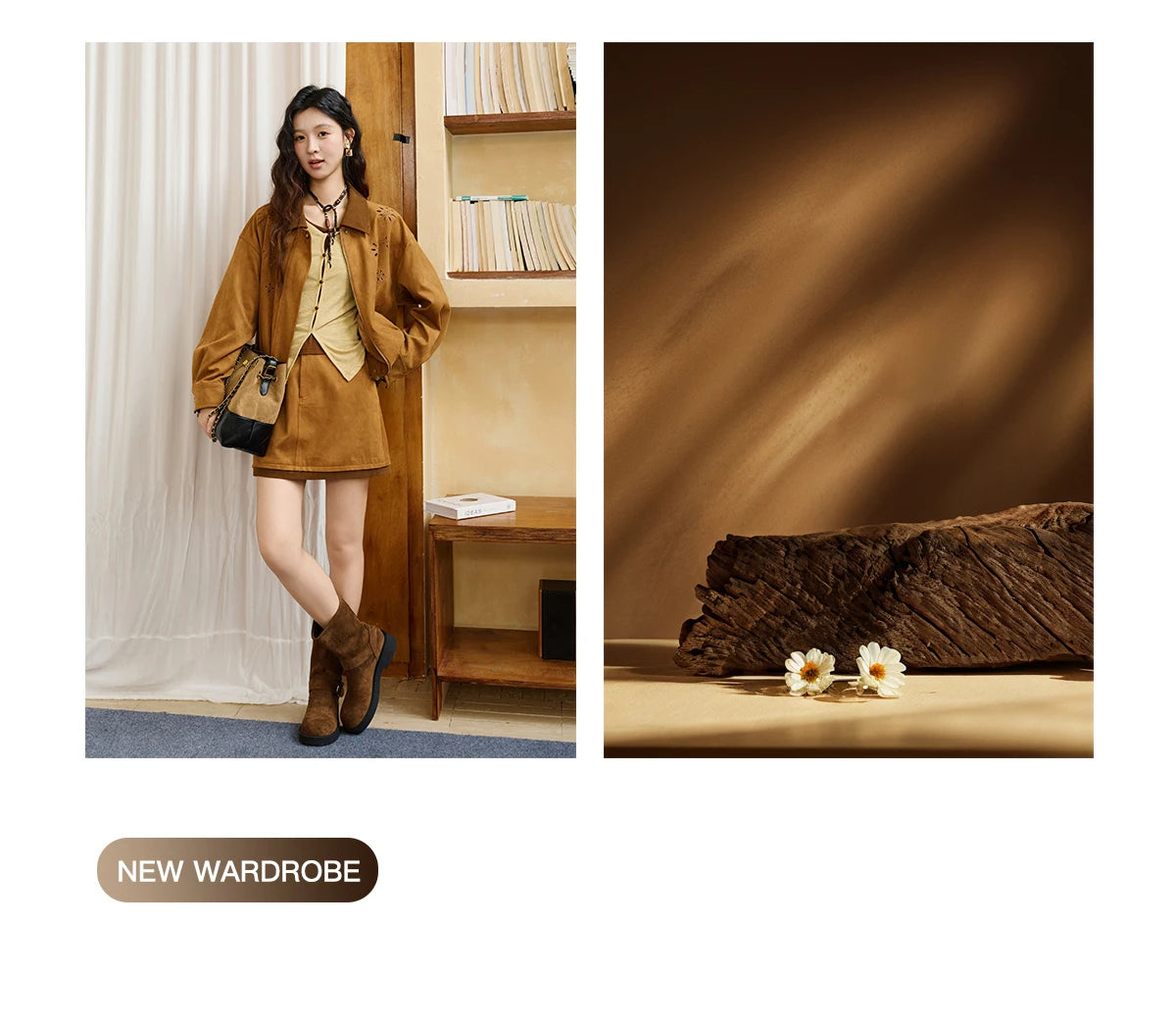 MISHOW Skirt Two Piece Set for Woamn 2025 Retro Corduroy Cutout Lapel Jacket Mini Skirt Autumn Women's Clothing Set MXE47T0745