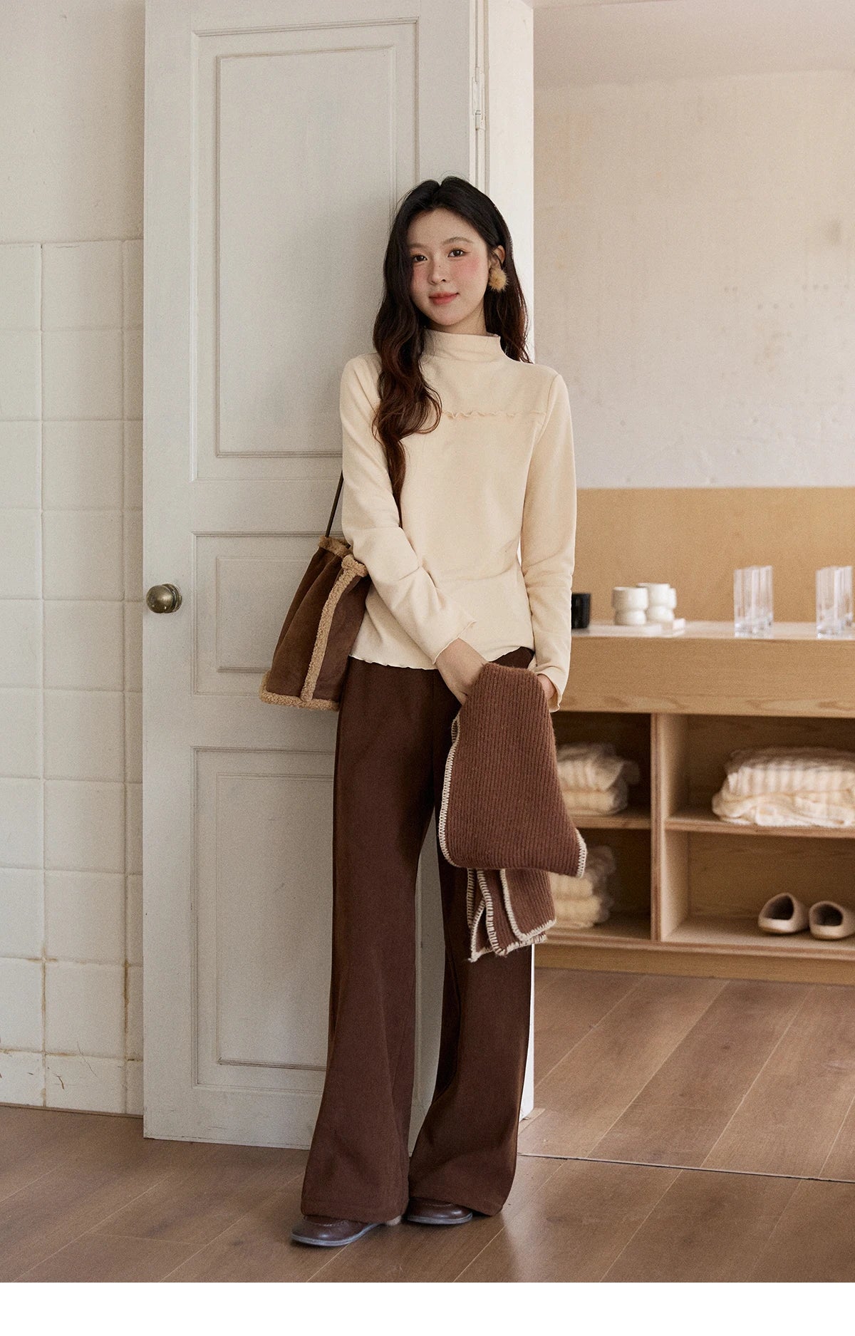 Mishow Multi-Color Thermal Turtleneck Top MXE91Z2784