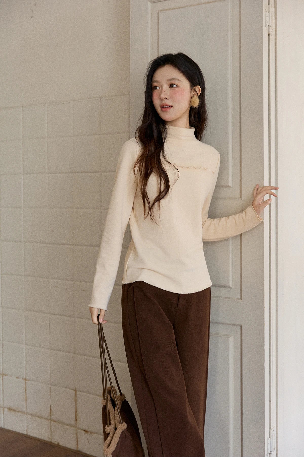 Mishow Multi-Color Thermal Turtleneck Top MXE91Z2784