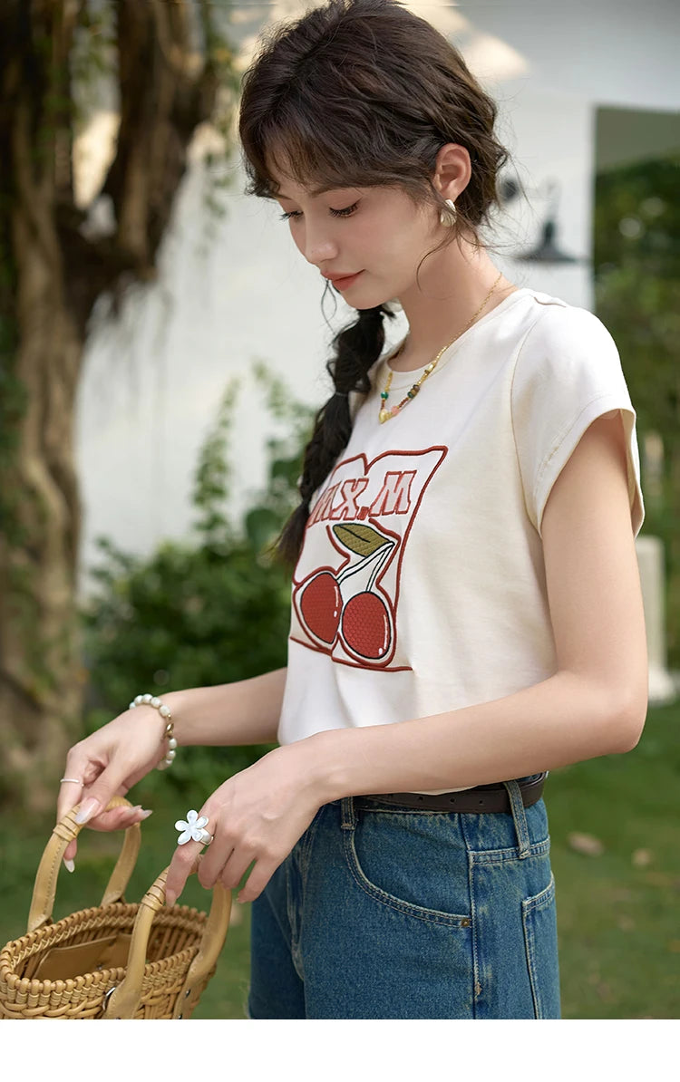 MISHOW Denim Shorts Cotton Elastic for Women 2024 Summer Korean High Waist Curled Edge Pants Casual Slim Short Pants MXD30K0659